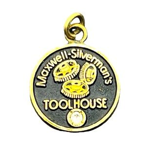 Vintage Maxwell Silverman’s Terryberry 1/10 10k gold pendant charm w diamond